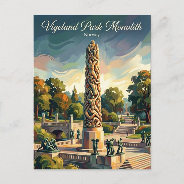 Vigeland-Park Norwegen Postkarte (Vorderseite)