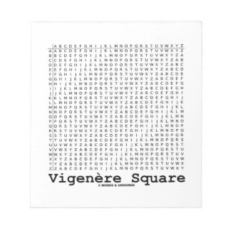 Vigenère Square (Kryptographie Tabula Rasa) Notizblock
