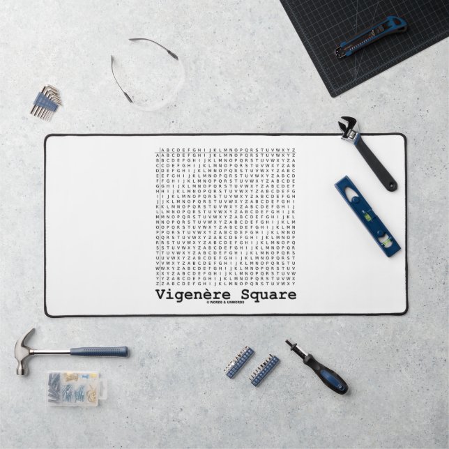 Vigenère Square Kryptographie Tabula Rasa Schreibtischunterlage (Arbeitsplatz)
