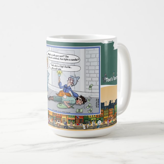 Vigil-Auntie | Absurd Wordplay Humor Classic Kaffeetasse (VorderseiteRechts)