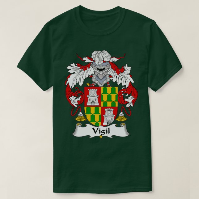 Vigil Coat of Arms Familienwappen T-Shirt (Design vorne)