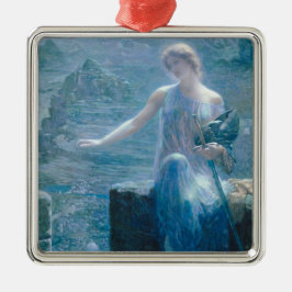 Vigil der Valkyrie (Elegante Dame in Burg) Ornament Aus Metall