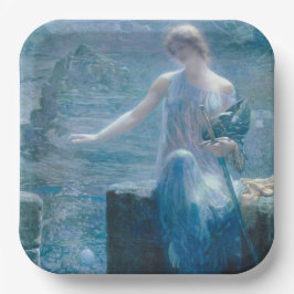 Vigil der Valkyrie (Elegante Dame in Burg) Pappteller