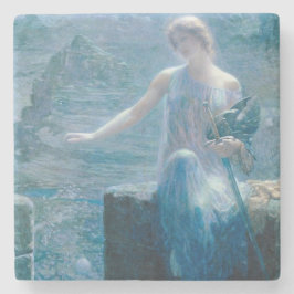 Vigil der Valkyrie (Elegante Dame in Burg) Steinuntersetzer