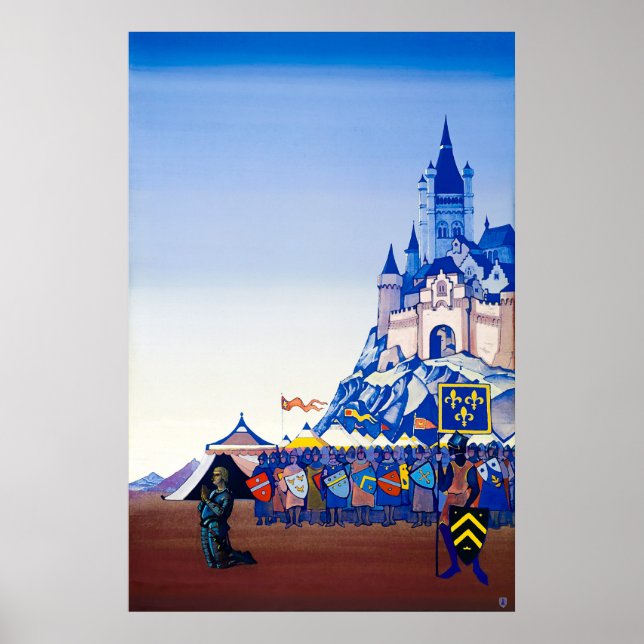 Vigil des Gebets. Joan of Arc von Nicholas Roerich Poster (Vorne)