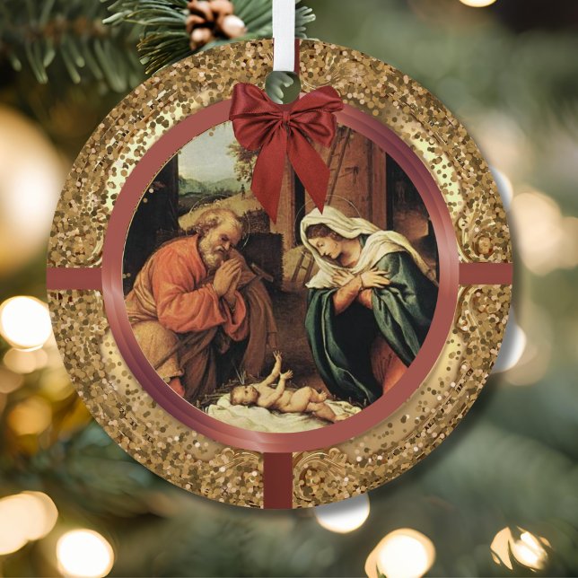 Vigil of the Nativity Christmas Eve Jesse Tree Ornament Aus Metall (Von Creator hochgeladen)