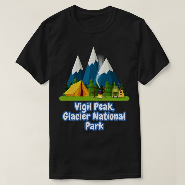 Vigil Peak Glacier Nationalpark T-Shirt (Design vorne)
