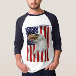 Vigilant American Eagle, The USA Flag, Patriotic T-Shirt