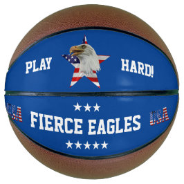 Vigilant Bald Eagle, The American Flag, Star Basketball
