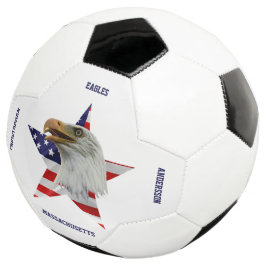 Vigilant Bald Eagle, The American Flag, Star Fußball