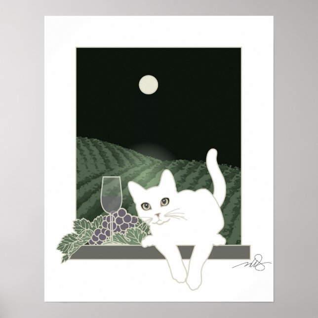 Vigne, Clair de Lune und Chat Blanc Poster (Vorne)