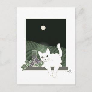 Vigne, Clair de Lune und Chat Blanc Postkarte