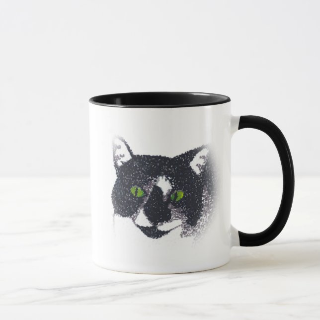 Vignette von Tuxedo Cat Face Tasse (Rechts)