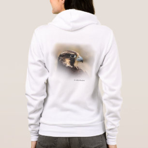 Vignettiertes Profil eines Peregrine Falken Hoodie