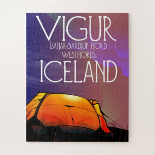 Vigur Ísafjarðardjúp Fjord in Westfjords Island Puzzle
