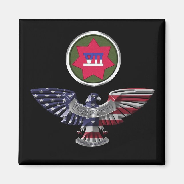 VII Armored Corps Eagle Magnet (Vorne)