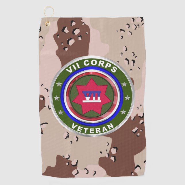 VII CORPS Desert Storm Veteran  Golfhandtuch (Vorderseite)