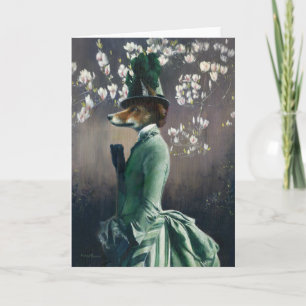 Viictorian Vixen Greetings Card Dankeskarte