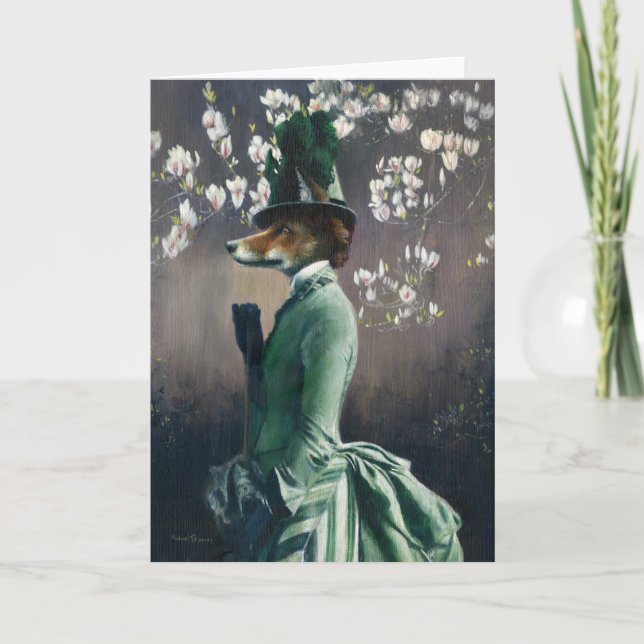 Viictorian Vixen Greetings Card Dankeskarte (Vorderseite)