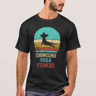 Viintag Chiweenie Yoga Fitness Chihuahua Dackel T-Shirt