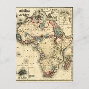 Viintage 1874 Karte von Afrika Antique African Pri