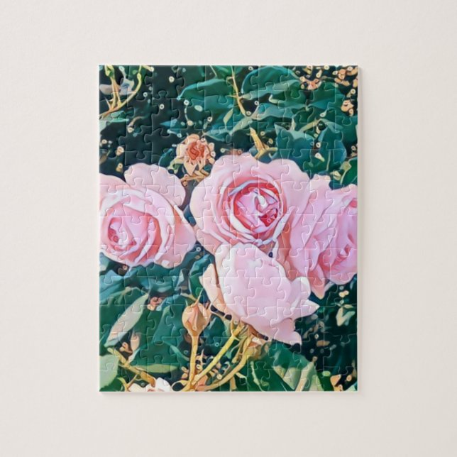 viintage birds purple botanical wallpaper puzzle (Vertikal)