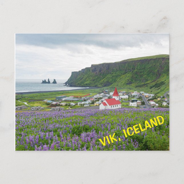 VIK, ISLAND POSTKARTE (Vorderseite)