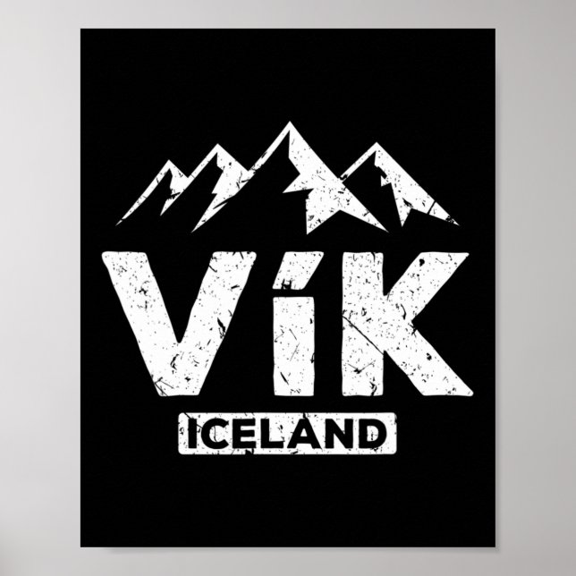 Vik Island Pride Black Sand Beaches Gla Poster (Vorne)