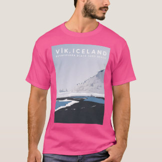 Vik Reynisfjara Black Sand Beach Island Travel Po T-Shirt