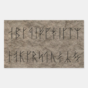 Viking Alphabet Rechteckiger Aufkleber