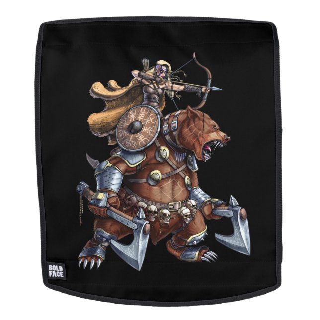 Viking Archer Riding War Bear Rucksack (Abnehmbare Front)