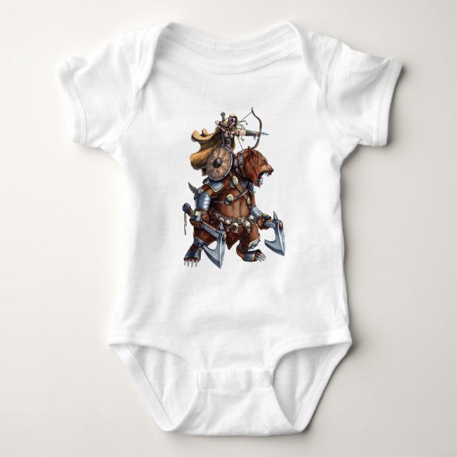 Viking Archer Riding War Bear T-Shirt (Vorderseite)