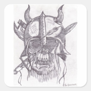 Viking-Aufkleber Quadratischer Aufkleber