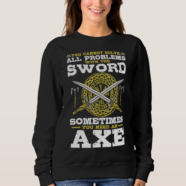 Viking Ax Battle Viking Nord Mythology Sweatshirt (Vorderseite)
