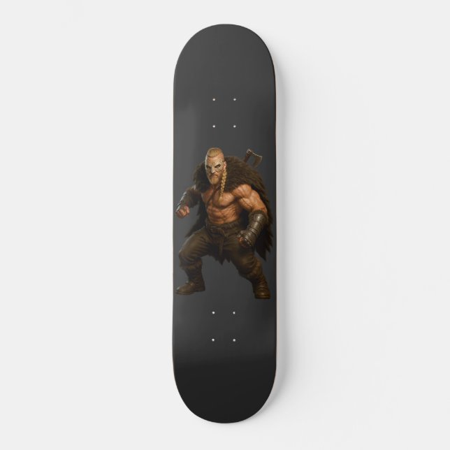Viking Barbarian Hero Skateboard (Vorderseite)