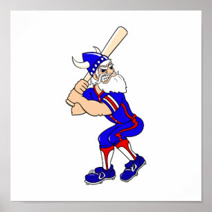 Viking-Baseball-Spieler Poster