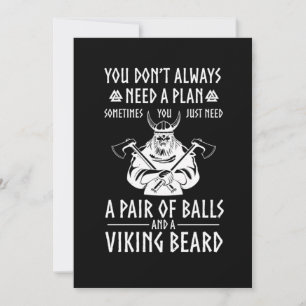 Viking Bearded Warrior Valhalla Ax Norse Mytholog Einladung