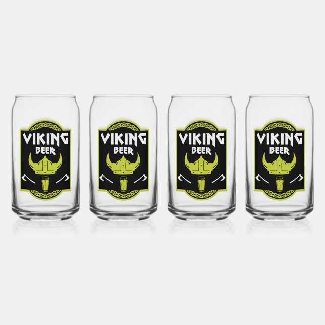 Viking Beer Drinker Dosenglas (Vorderseite)