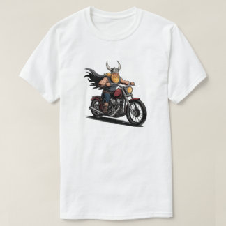 Viking Biker Motorcycle Rider Cool Graphic T-Shirt