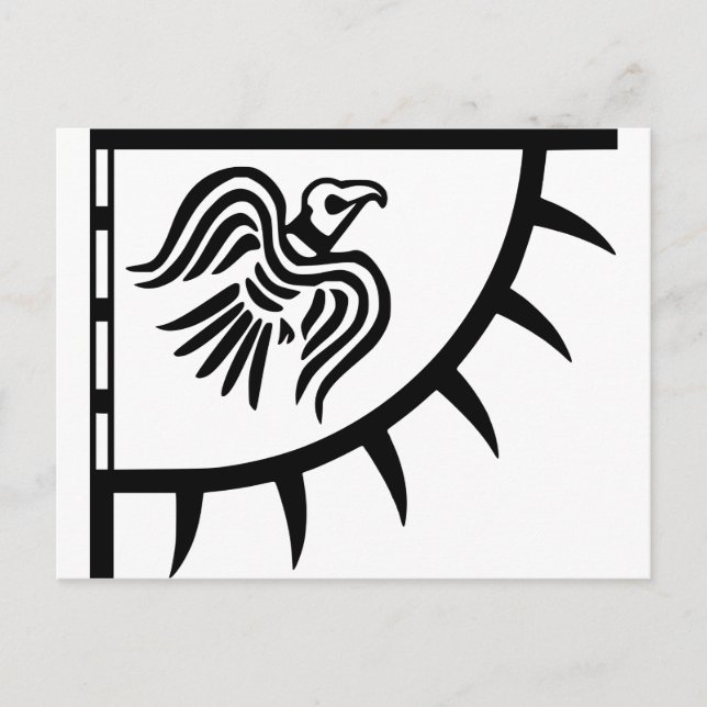 Viking Black Raven Banner Postkarte (Vorderseite)