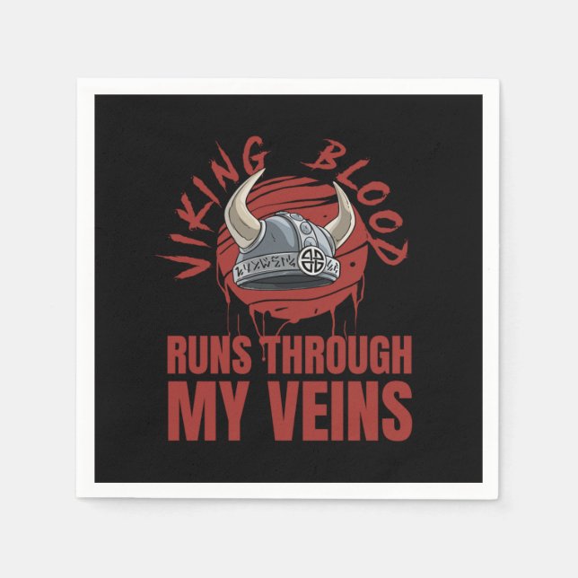 Viking Blood Vikings Nordic Serviette (Vorderseite)