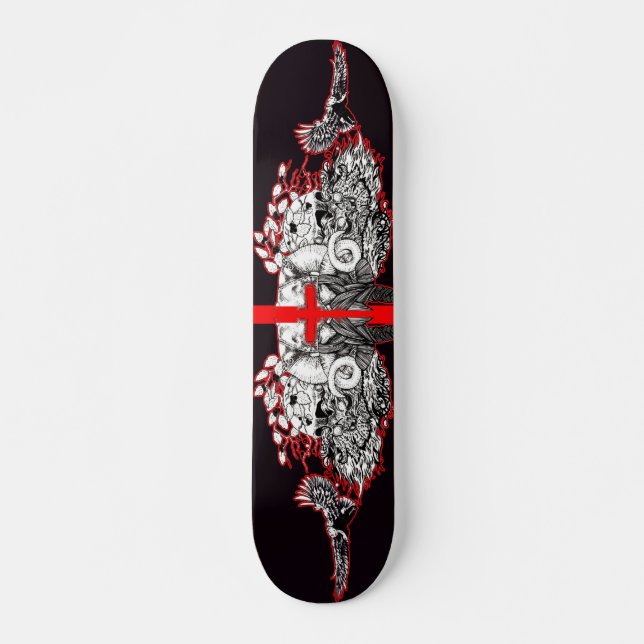Viking-Blut-Kreuz Skateboard (Vorne)