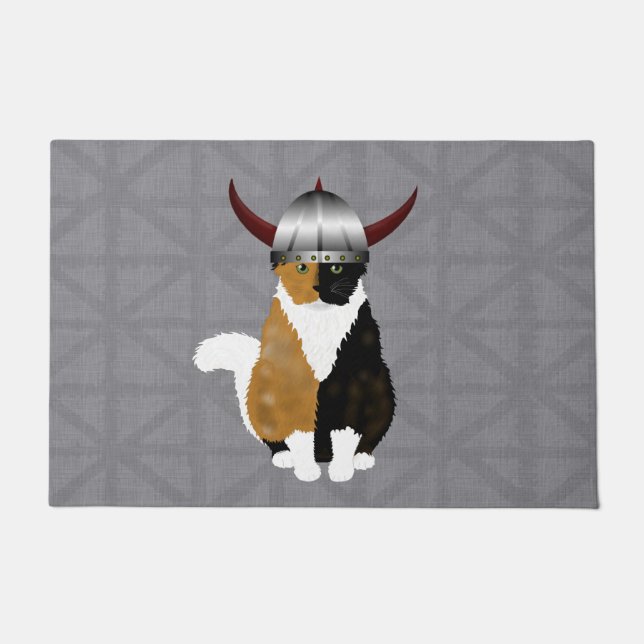 Viking Calico Cat Doormat Fußmatte (Vorderseite)