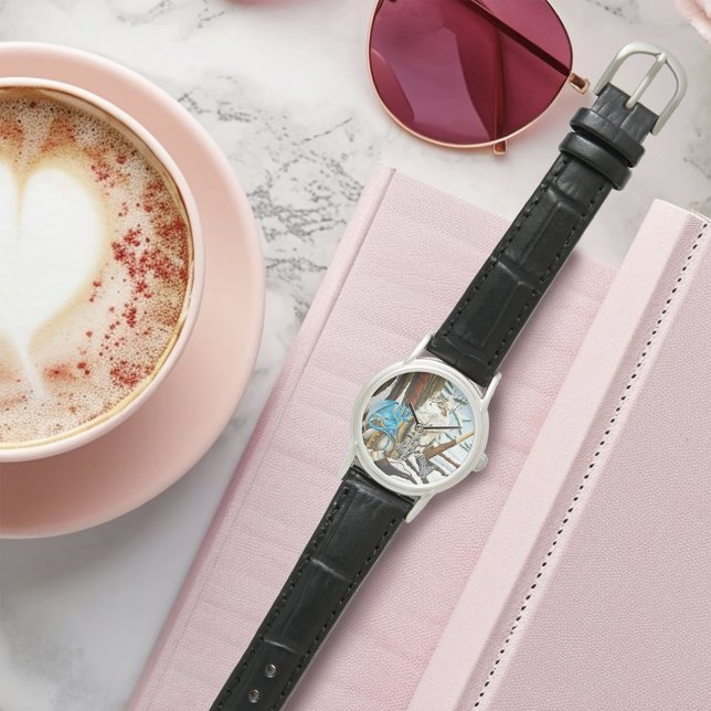 Viking Cat Blue Dragon Armbanduhr (Von Creator hochgeladen)