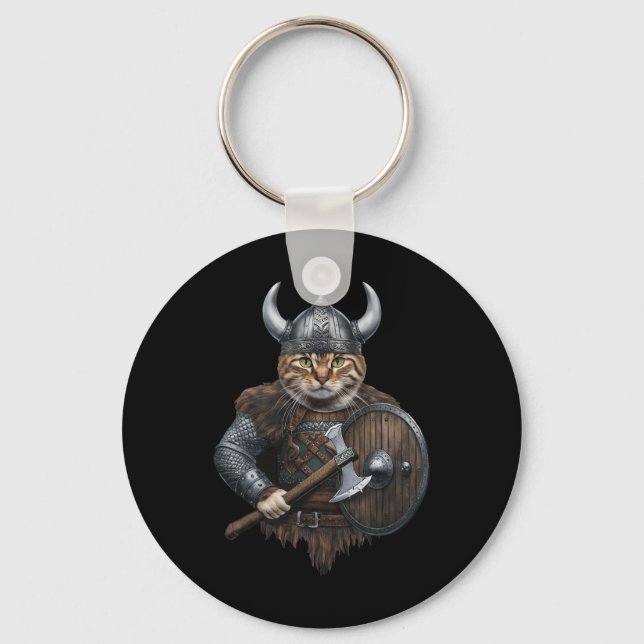 Viking Cat Schlüsselanhänger (Vorderseite)