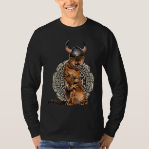 Viking Cat Valhalla Norse Warrior T-Shirt