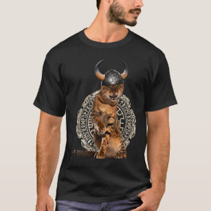 Viking Cat Valhalla Norse Warrior T-Shirt
