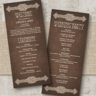 Viking Celtic Gamer Wedding Program