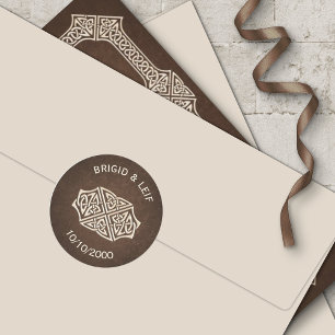 Viking Celtic Gamer Wedding Runder Aufkleber