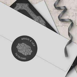 Viking Celtic Gamer Wedding Runder Aufkleber